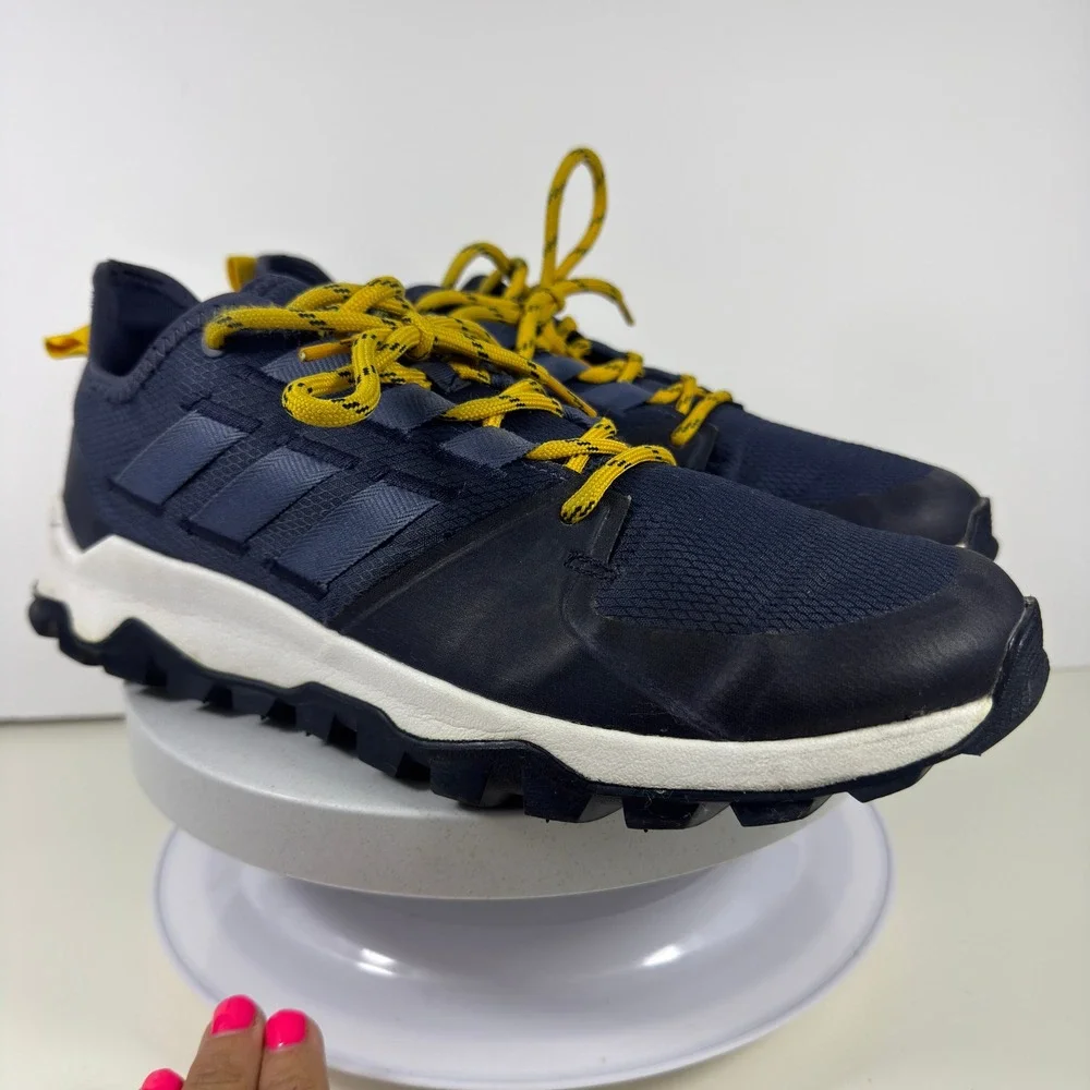 Adidas Kanadia‎ Trail Men's Size 10 Blue Gold Running Shoes Gorpcore Traxion